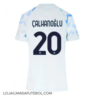 Camisa de Futebol Inter Milan Hakan Calhanoglu #20 Equipamento Secundário Mulheres 2025-26 Manga Curta Camisa de Futebol Inter Milan Hakan Calhanoglu #20 Equipamento Secundário Mulheres 2025-26 Manga Curta
